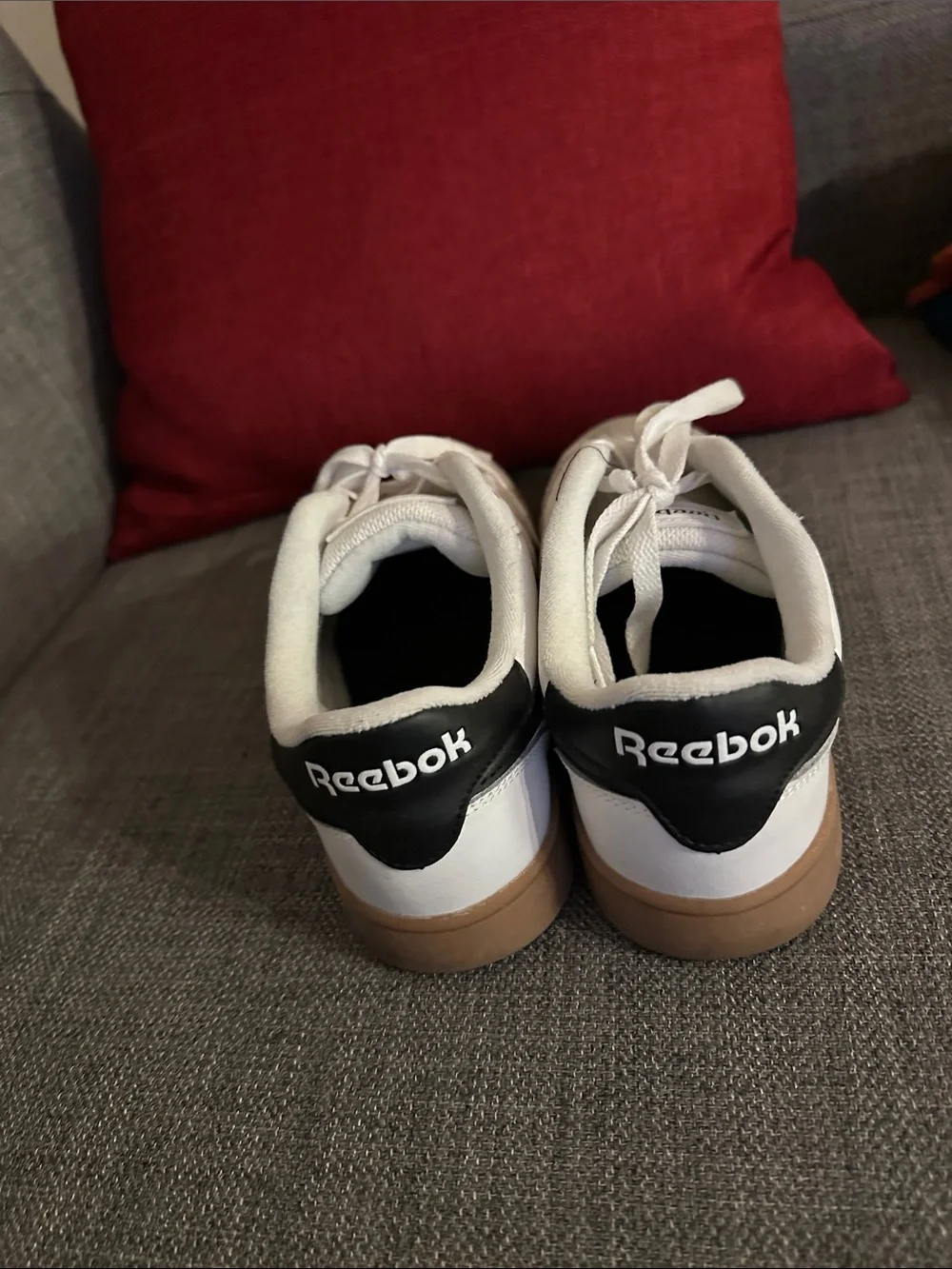 Reebok White, Black and Gum Low-Top Sneakers